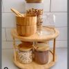 Bamboo rotating spice rack