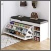 Modern Bucket flip shoe cabinet with seat changing stool bench
