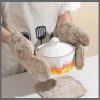 Insulated cotton kitchen//oven gloves+hand mittens