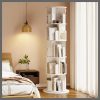5 Tier 360° stackable bookshelf organizer with wheels