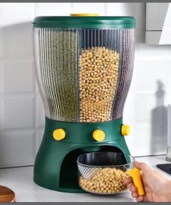 Rotating 4 partition cereal dispenser