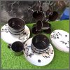 18pc Glossy black &white combo  set