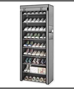 10 layer single row zipper shoe cabinet