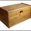 Wooden bread bin bamboo//spices storage bin