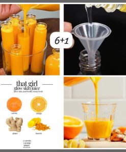 Wellness Ginger Shot Bottles 6pcs +1Funnel