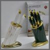 6pcs Kitchen Knife Sets with round stand and gold base