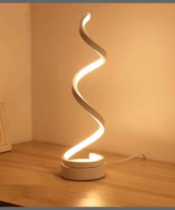 Golden Vertical Spiral Table Lamp