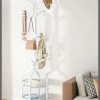 Heavy duty wrought iron coat/handbag floor-standing rack