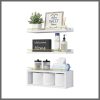 3 Tier Solid pine wood bathroom floating shelves