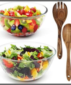 Glass salad bowl