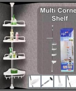 4 Tier Adjustable Telescopic Multi-Corner Shelf Organiser