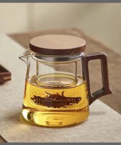 550ml Borosilicate teapot with walnut handle