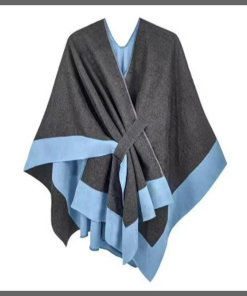 Double Sided Wrap me up_belted shawl/poncho