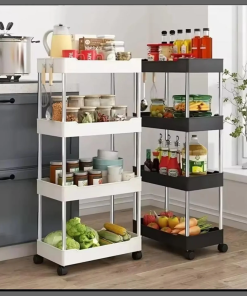 4 Layer Multipurpose storage rack with wheels