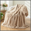 Soft Bubble Winter Throw Blanket Plain