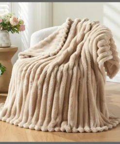 Soft Bubble Winter Throw Blanket Plain