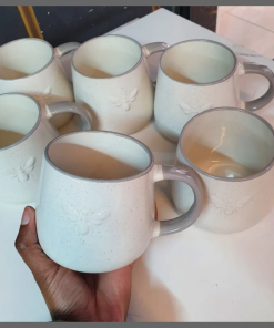 6pc Ceramic Butterfly Mugs
