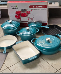 11pcs Enamel Cast Iron Cooking Pots