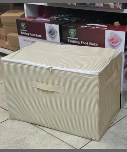 Large capacity collapsible zipper storage box