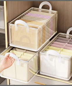 Thick transparent fabric closet organizer