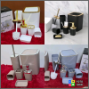 6 in luxury bathroom accessories set with touch of gold & silver