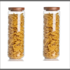 1.8L  Acacia wooden sealed lid kitchen Storage  Glass Jar with Bamboo lid