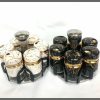 7pcs marble rotating spice jars