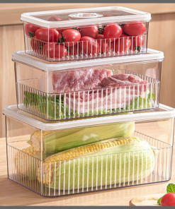 3Pcs Acrylic Transparent fridge organizers