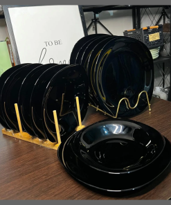 12pc set 9”deep plate and flat 11” plates