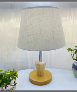 Creative LED solid Wood fabric table lamp