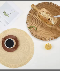 6Pcs Round Jute Table Mat