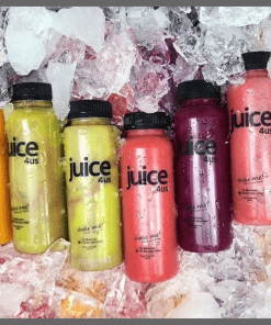 4Pcs Re-usable glass juice bottles