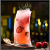 6Pcs Unique Crescent-shaped transparent Glassware , vertical Stripe