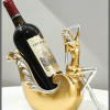 Creative Gold statue wine bottle holder