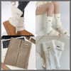 A Pair thickened knitted pleated pile socks