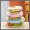 3Pcs Borosilicate Glass ribbed Food Storage Containers with Lids