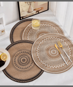 6Pcs Boho Style Jute Table Place Mats