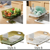 Golden Handles Acrylic Bowl Rack