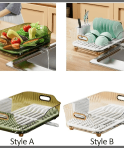 Golden Handles Acrylic Bowl Rack