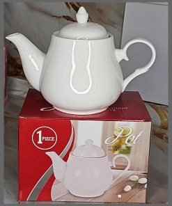 White ceramic kettle
