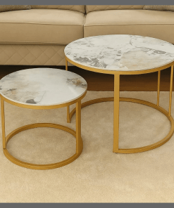 Pure Marble Nesting Stool 2pc set