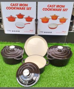 7Pcs Enamel Cast iron cooking pots