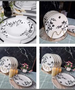 6pcs Black/white plates