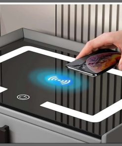 Smart bedside table cabinet with wireless charging Bluetooth
