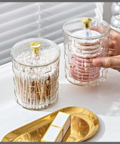 Cosmetic Cotton Box Dustproof ABS Crystal Organizer