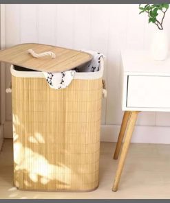 Bamboo laundry basket