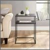 2 Layers metallic side table/bedside