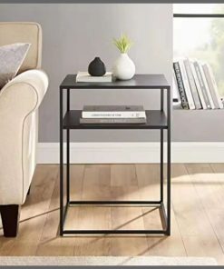 2 Layers metallic side table/bedside