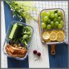 2 Grid Microwave - Safe Partitioned Glass Lunch Box