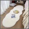 Rabbit fur faux decorative mats